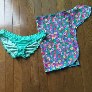 Victoria Secret Ruched Cheeky Teal Blue Bikini